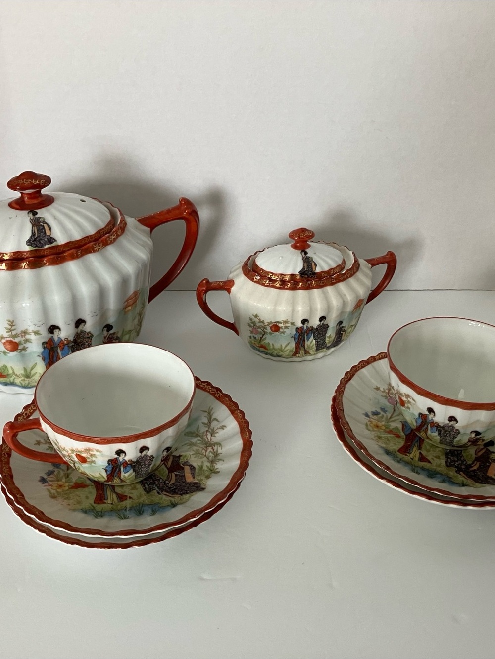 Vintage Hand painted Japanese Tea Set